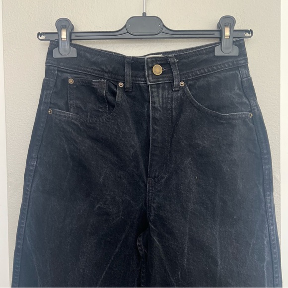 Sézane Le Crop Jeans – High Waisted Wide Leg – Black – Size EU 34 (US 2/XS) - Picture 4 of 13